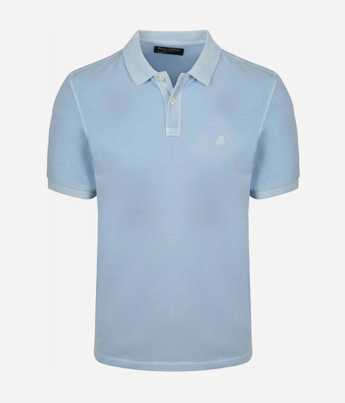 Poloshirt piqué dusted blauw