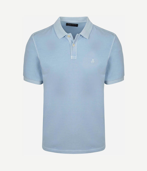 Poloshirt piqué dusted blauw
