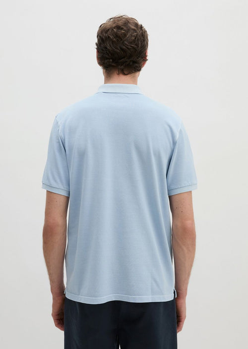 Poloshirt piqué dusted blauw