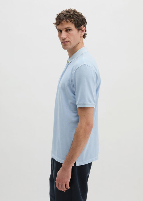 Poloshirt piqué dusted blauw