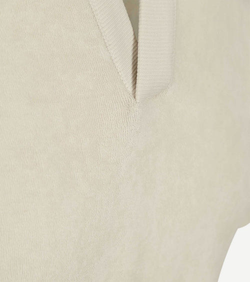 Poloshirt riva terry cloth ecru