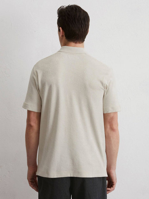 Poloshirt riva terry cloth ecru