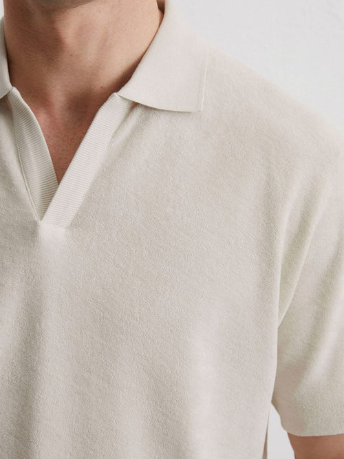 Poloshirt riva terry cloth ecru