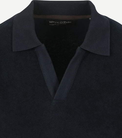 Marc o'polo poloshirt riva terry cloth donkerblauw