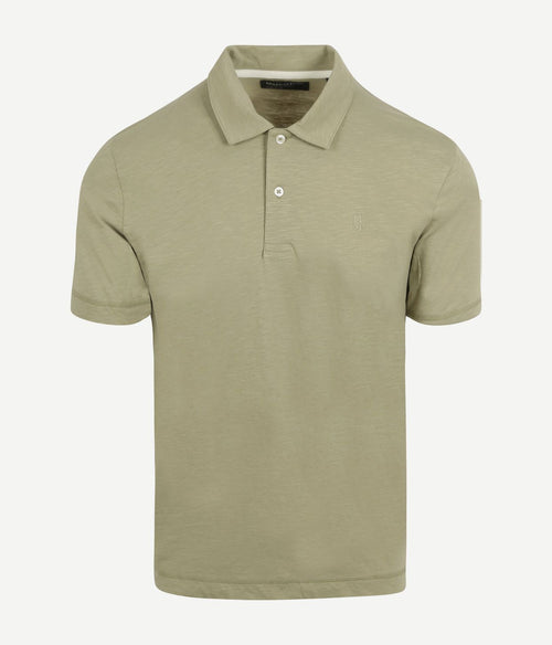 Marc o'polo poloshirt slubs sage groen