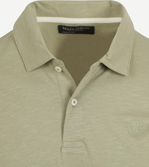 Marc o'polo poloshirt slubs sage groen