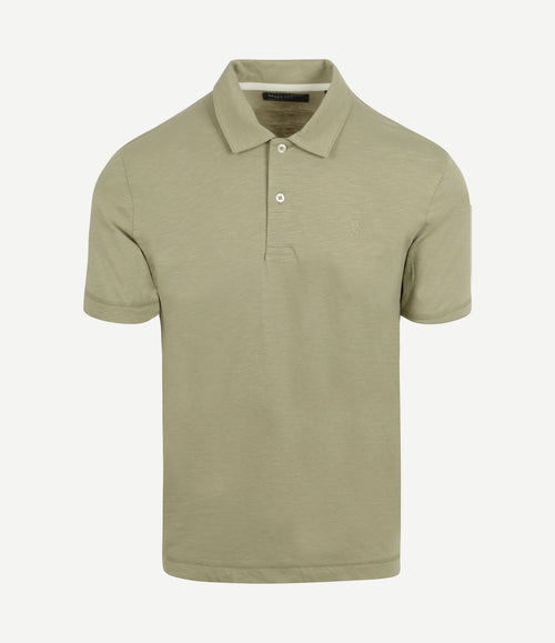 Poloshirt slubs sage groen