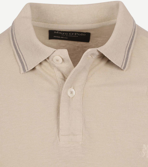 Marc o'polo poloshirt solid overdye ecru