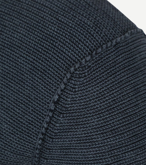 Pullover crewneck cotton/linen dark blue