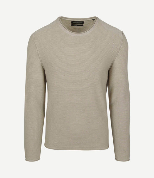 Pullover crewneck cotton/linen gray silk