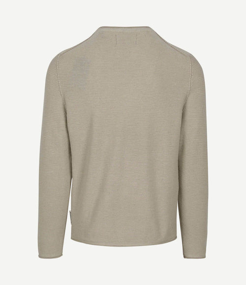 Pullover crewneck cotton/linen gray silk