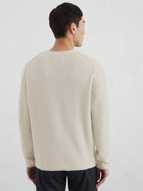 Pullover crewneck cotton/linen gray silk