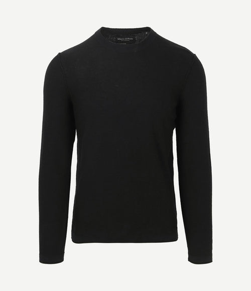 Pullover linen blend donkerblauw