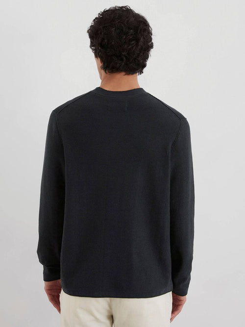 Pullover linen blend donkerblauw
