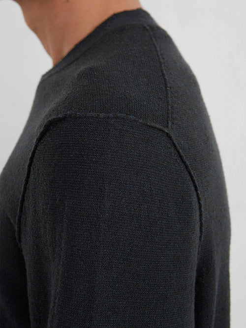 Pullover linen blend donkerblauw