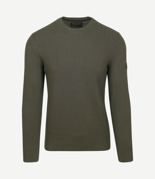 Pullover ribbed groen