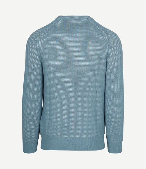 Pullover structured bi-colour blauw
