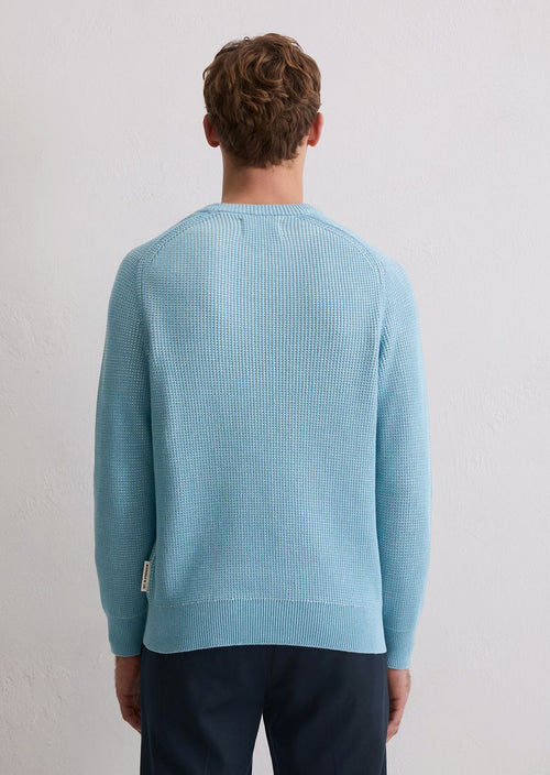 Pullover structured bi-colour blauw