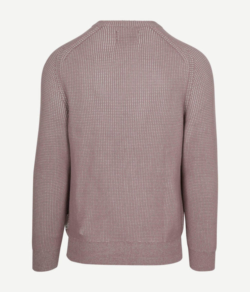 Pullover structured bi-colour mauve