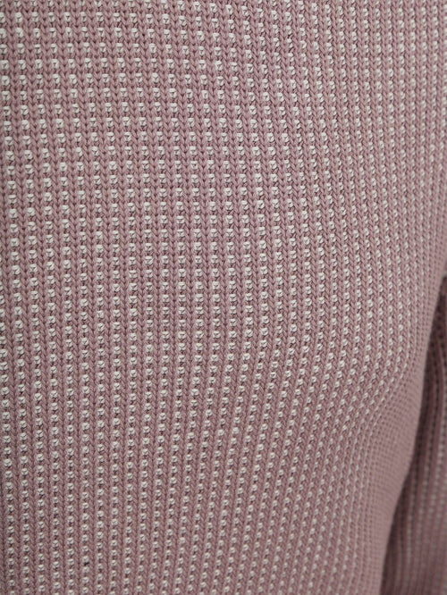 Pullover structured bi-colour mauve