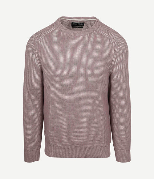 Pullover structured bi-colour mauve