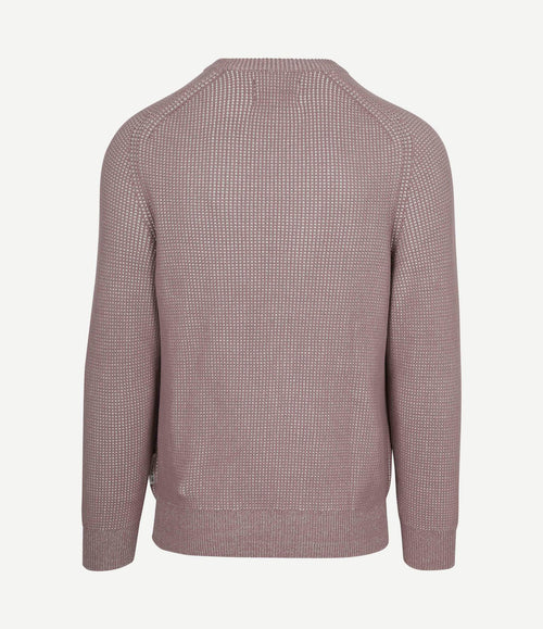 Pullover structured bi-colour mauve