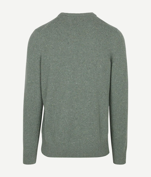 Marc o'polo pullover tweed wol blend groen | Regular-fit