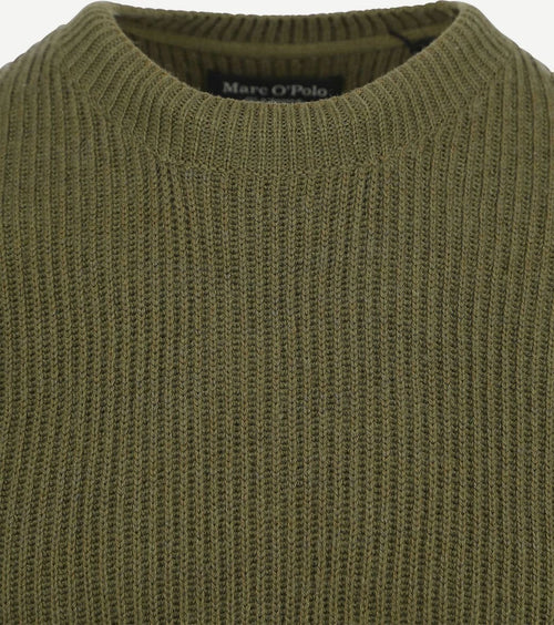 Marc o'polo pullover wol blend groen | Regular-fit