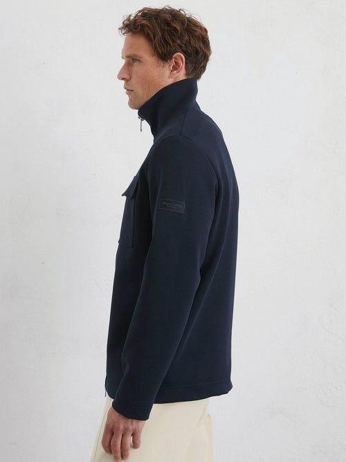 Marc o'polo scuba interlock overshirt donkerblauw | Regular-fit