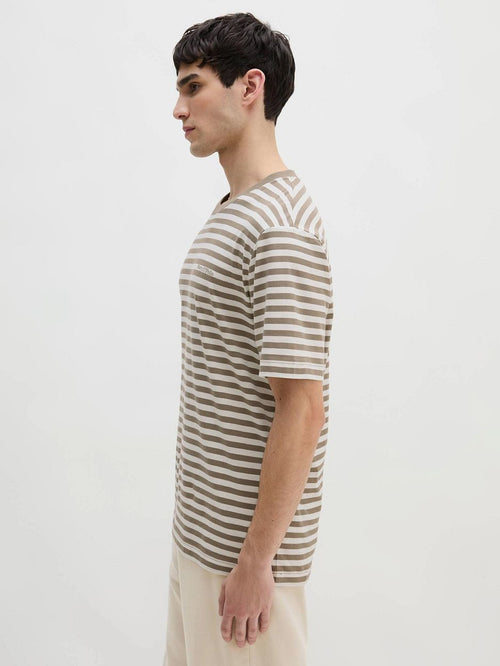 T-shirt stripes kaki