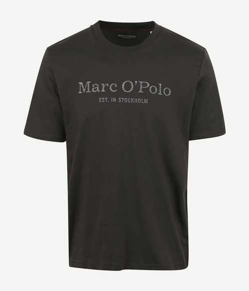 Marc o'polo t-shirt logo antraciet | Regular-fit