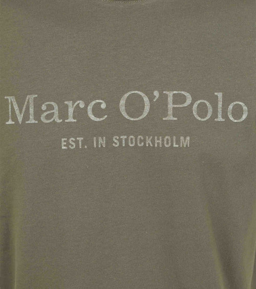 Marc o'polo t-shirt logo donkergroen | Regular-fit