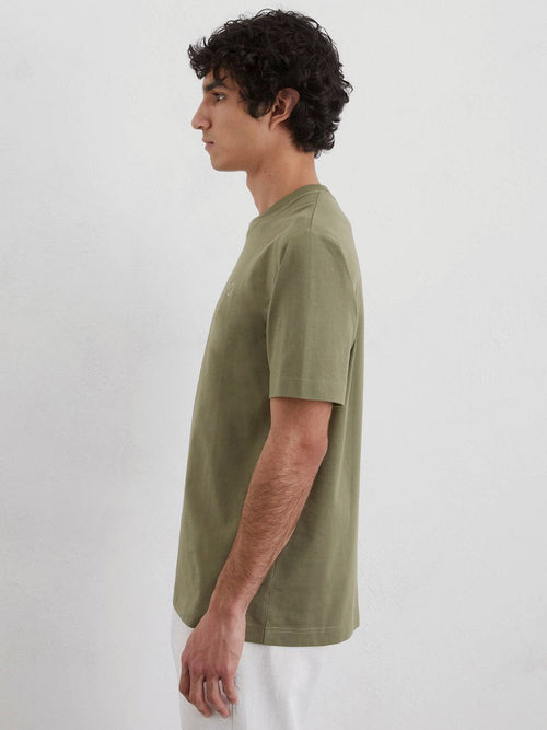 Marc o'polo t-shirt logo donkergroen | Regular-fit