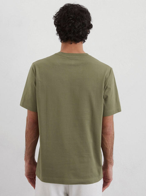 Marc o'polo t-shirt logo donkergroen | Regular-fit