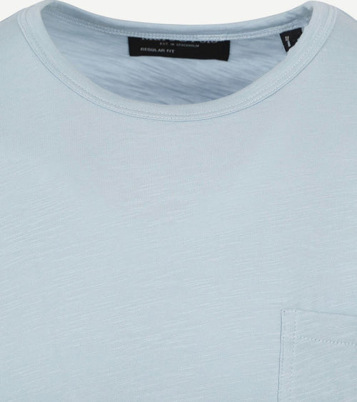 Marc o'polo t-shirt slubs lichtblauw | Regular-fit