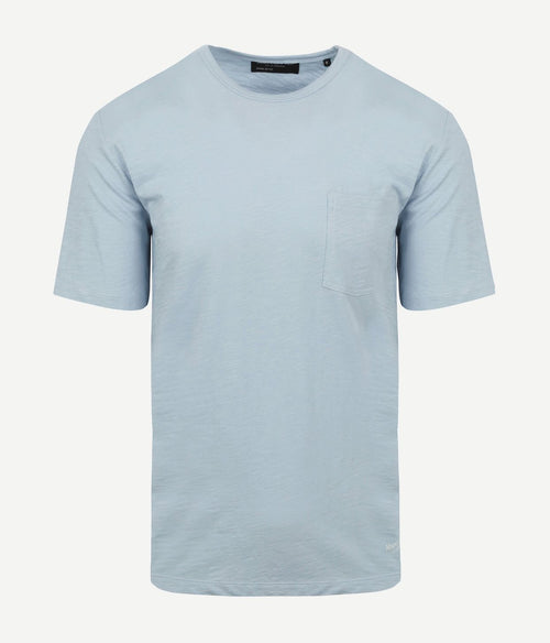 Marc o'polo t-shirt slubs lichtblauw | Regular-fit