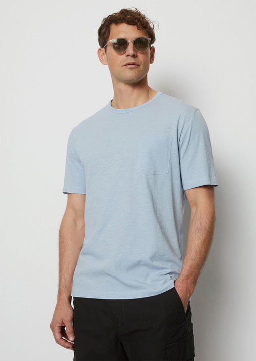 Marc o'polo t-shirt slubs lichtblauw | Regular-fit