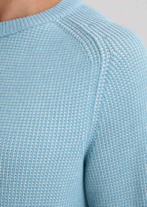 Pullover structured bi-colour blauw