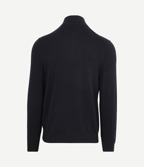 Half-zip trui cotton cashmere donkerblauw