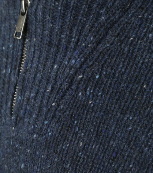 McGregor halve rits trui merinowol donkerblauw | Regular-fit