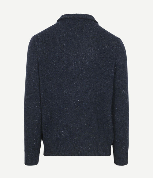 McGregor halve rits trui merinowol donkerblauw | Regular-fit