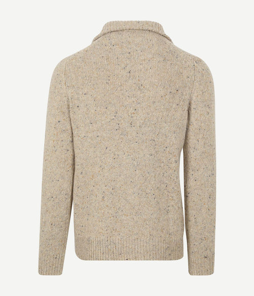McGregor halve rits trui merinowol sand | Regular-fit