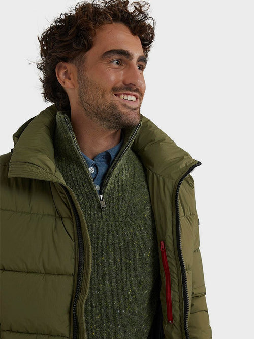 Jas hooded puffer groen