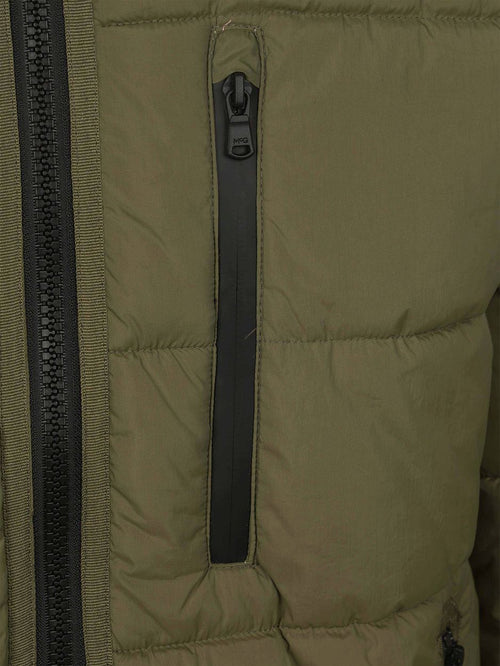 Jas hooded puffer groen