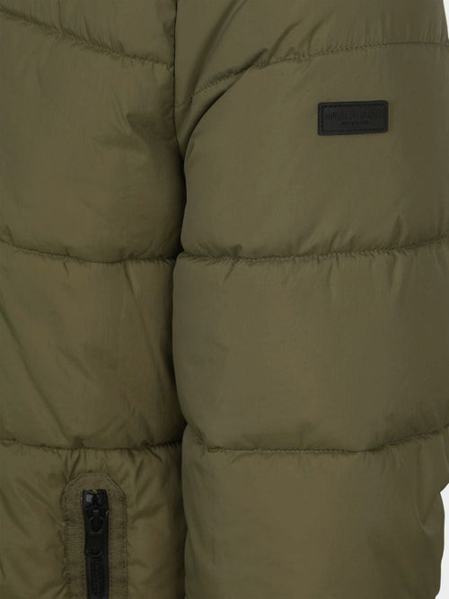 Jas hooded puffer groen
