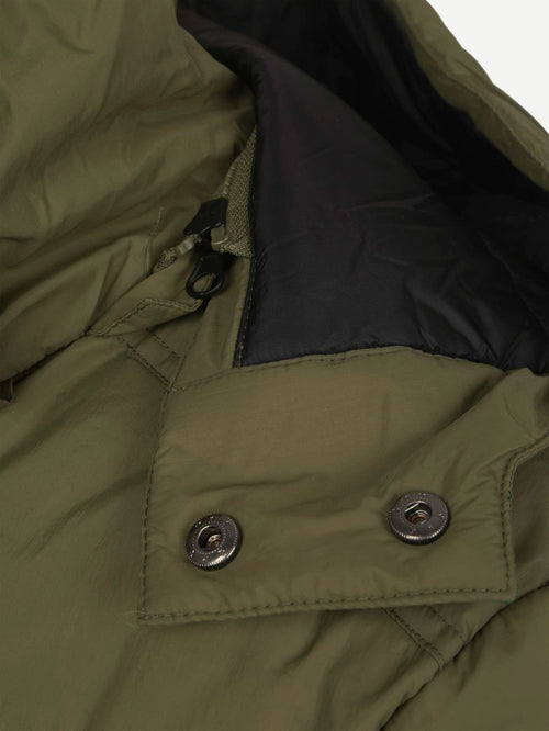 Jas hooded puffer groen