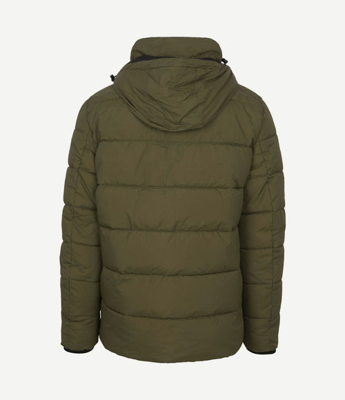 Jas hooded puffer groen