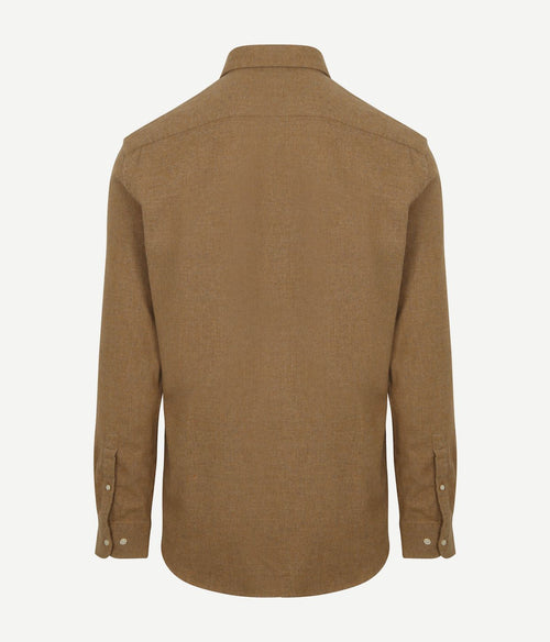 McGregor overhemd flanel melange camel | Regular-fit