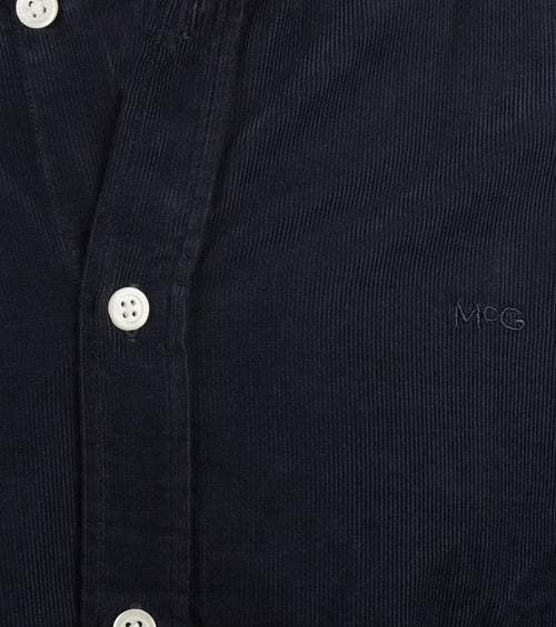 Overhemd corduroy donkerblauw