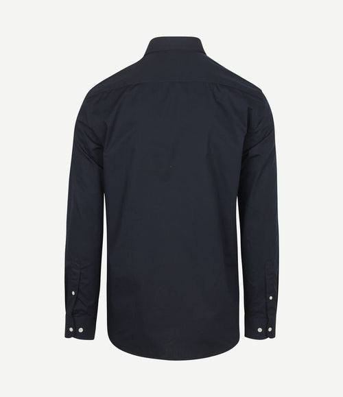 Overhemd poplin donkerblauw
